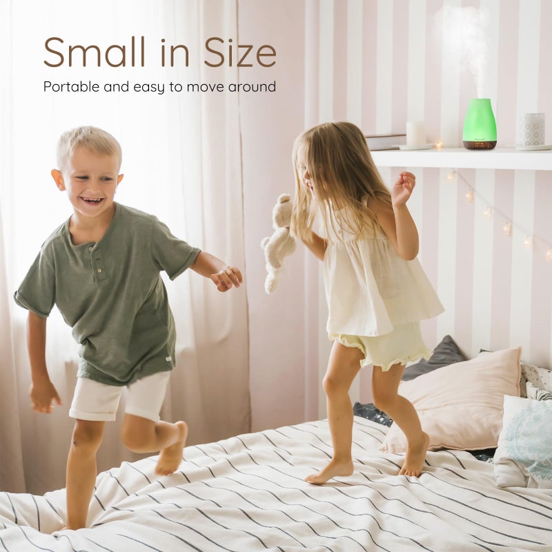 Homeweeks Aromatherapy Essential Oil Diffuser for Room: Air Humidifier Aroma Scent Cool Mist Diffusers Colorful Light Cute Mini Small Waterless Auto Off Ultrasonic for Home Bedroom - Image 5